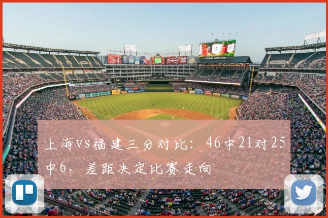 上海vs福建三分对比：46中21对25中6，差距决定比赛走向